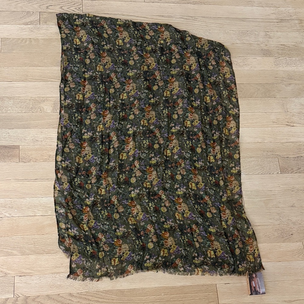 Patricia Nash Dark Floral Scarf - Picture 7 of 8